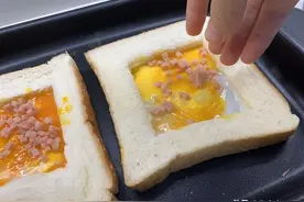 自制简易早餐系列 挖空心思三文治图片