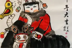 武汉市文联红色文艺轻骑兵漫画小分队画“牛”迎新春图片