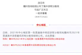 放榜了！赣州各地高中录取分数线陆续公布！图片