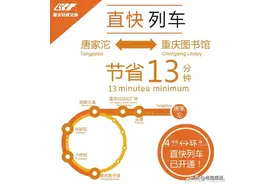 轨道互联互通：直快车（唐家沱—重庆图书馆）首末班车发车时间图片