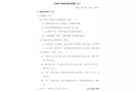 统编版语文5年级（下册）期末测试卷图片