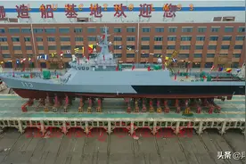国产外贸濒海任务舰亮相，由武船集团制造，客户要求舰艇尾部涂黑图片
