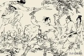 周侗传奇81：周侗被熊双飞追到山顶，失足跌落深谷，性命如何？图片