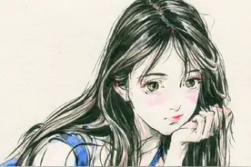 好家伙！把美少女画成水墨漫画，一人血书求联考这么考速写图片