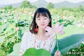 唯美采莲情诗12首：一花与一叶，开花叶正圆图片