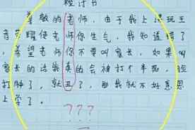 小学生犯错被罚写检讨，检讨书虽句句真诚，却被老师看破“玄机”图片