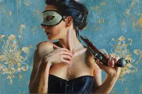 女画家琳达画中的情感和故事图片