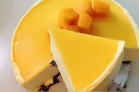 不用烤箱，在家就能做的芒果慕斯蛋糕，口感细腻顺滑，入口即化图片