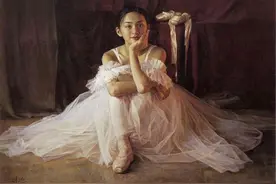 舞动的百灵——关则驹芭蕾舞蹈人物油画作品欣赏（图）图片