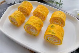 1根香肠，3个鸡蛋，教你做出有营养的早餐，大人小孩都爱吃图片