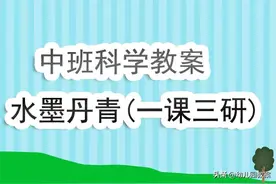 幼儿园中班科学优质课教案《水墨丹青(一课三研)》含反思图片