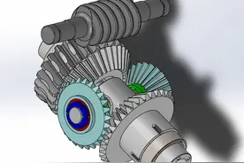 pont蜗轮蜗杆差动齿轮结构3D图纸 Solidworks设计图片
