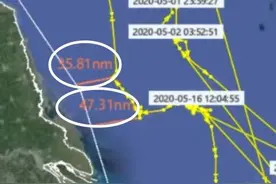 美扫雷舰再窜东海搞演练，几乎贴着海岸线，离领海仅有35海里图片