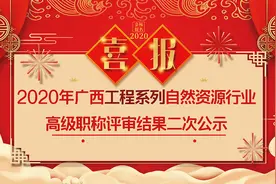 2020年广西工程系列自然资源行业-高级职称评审结果二次公示图片