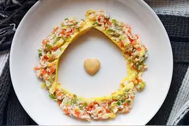 宝宝辅食之营养美味的时蔬鸡蛋糕图片