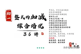 「老Z讲数学」初一数学整式的加减综合培优36讲详情介绍图片