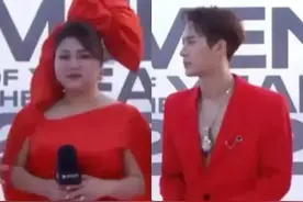 GQ红毯搞笑合集！杨天真头戴蝴蝶结变鸡冠，憋笑到满脸通红仍优雅图片