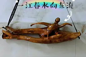 乡村大爷发现天然木根的秘密，天马行空的想象，完成独特艺术品图片