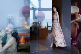 杨颖参加迪奥品牌活动，一袭美裙上热搜，典雅又撩人，网友：超美图片