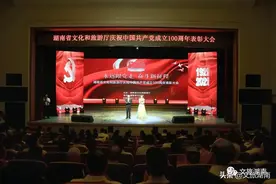 湖南省文化和旅游厅举行庆祝中国共产党成立100周年表彰大会图片