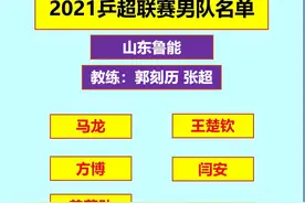乒超联赛｜马龙领衔鲁能、许昕领衔上海地产、樊振东领衔汕头明润图片