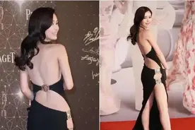 美女明星们穿黑色开叉裙，大秀美腿，每一张都辣眼！图片