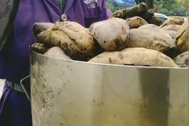 碰到横峰这个烤红薯摊，记得多买几斤！和别家不一样图片