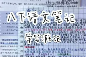 下午好，八下语文笔记，学写游记图片