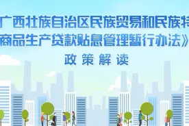 【视频】广西壮族自治区民族贸易和民族特需商品生产贷款贴息管理暂行办法政策解读图片