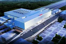自贡市首迎大型高铁站，站房规模35000平方米，总投资约7.28亿元图片