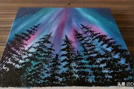 手工绘画的技巧，看看如何画简单又漂亮的北极光！图片