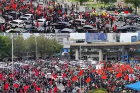 泰国反政府集会愈演愈烈，“8.7抗议”提3项诉求图片