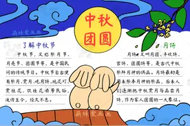 中秋月圆人更圆！简单漂亮的中秋手抄报简笔画合集，含文字内容哦图片