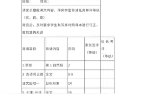 （暑假练习册）部编版六年级语文上册课文必背闯关表及内容图片