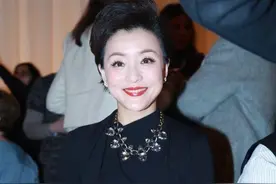 杨澜化妆化过头了！穿黑色连衣裙搭黑丝好优雅，脸像被泼上了牛奶图片