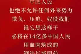 中国人民绝不允许任何外来势力欺负、压迫、奴役我们图片