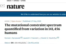 Nature | 科学家绘制出14万人的遗传变异图谱图片