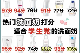 热门洗面奶推荐，你的洗面奶多少分呢图片