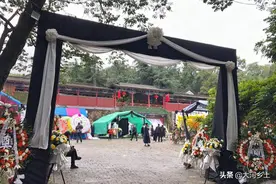终南山千年楼观台，道长羽化安葬仪式和民间类似，道家果然接地气图片