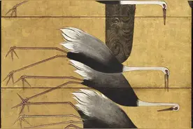 日本画家绪小玲：栩栩如生的九仙鹤图片