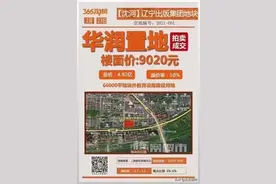 19分钟，华润牛年伊始拿下沈阳新地王，引发一系列连锁反应……图片