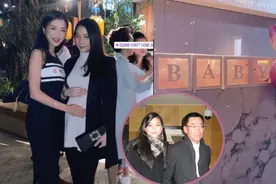 陈冠希前女友杨永晴怀孕八个月，与霍启刚堂妹办派对，孕照很惊艳图片