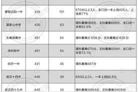 今年高考情况！汉阳一中、新洲一中、黄陂一中等学校排名如何？图片