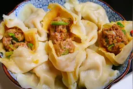 牛肉和萝卜包饺子，原来这么好吃，调馅有秘诀，比白菜猪肉饺子香图片