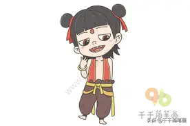 一步一步教你画哪吒简笔画，简单又好看图片