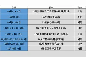 2021年围棋赛事10月赛程图片