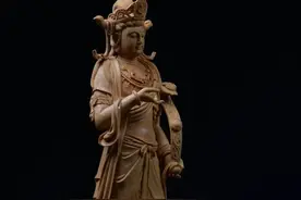 清供造像：黄杨木｜如意观音图片