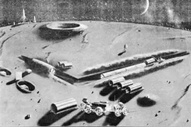 冷战期间，美苏抢建月球基地图片