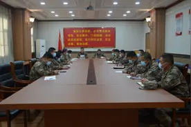石家庄市民兵训练基地学习贯彻十九届六中全会精神图片