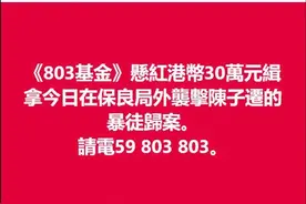 香港一名律师惨遭黑衣暴徒“私刑”，梁振英悬赏30万缉凶图片